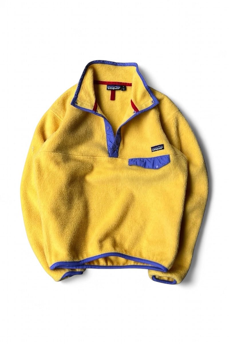 MADE IN USA 89'S F9 T-SNAP FLEECE JACKET / YELLOW [SIZE: S USED]
