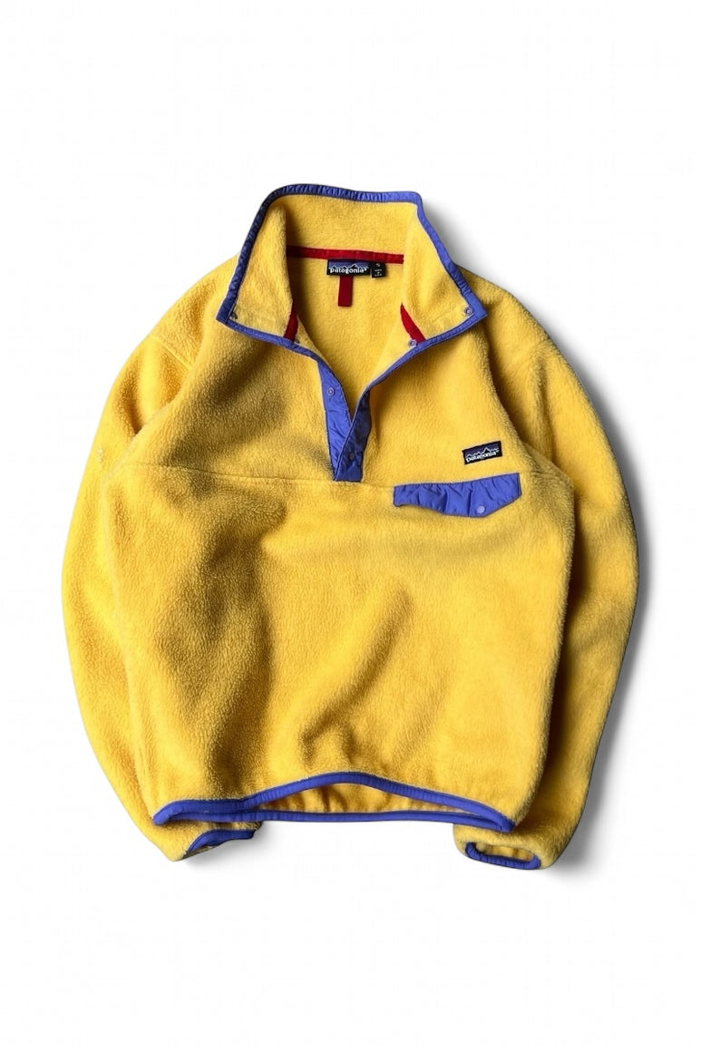 MADE IN USA 89'S F9 T-SNAP FLEECE JACKET / YELLOW [SIZE: S USED]