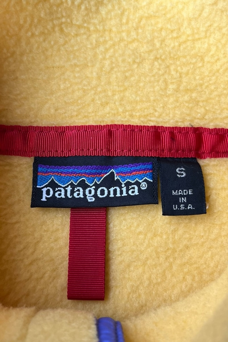 MADE IN USA 89'S F9 T-SNAP FLEECE JACKET / YELLOW [SIZE: S USED]