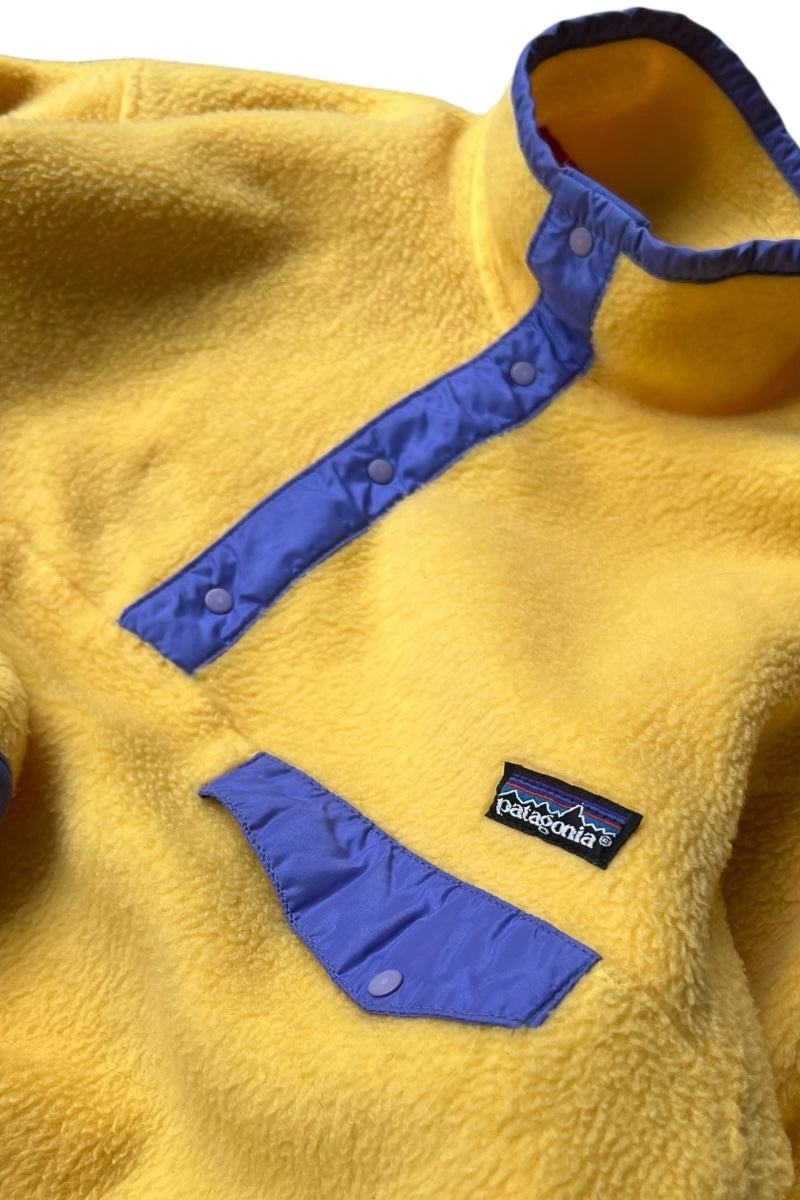 MADE IN USA 89'S F9 T-SNAP FLEECE JACKET / YELLOW [SIZE: S USED]