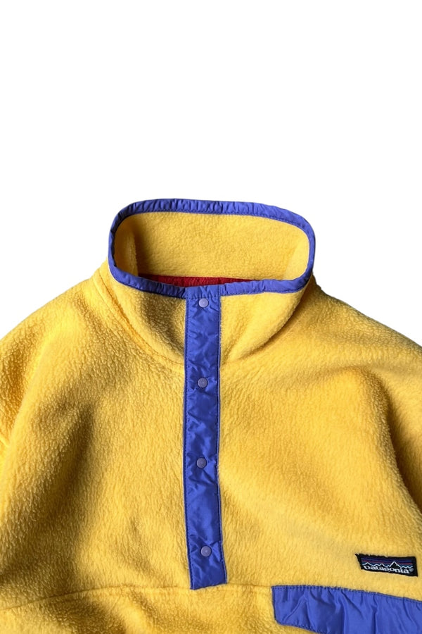 MADE IN USA 89'S F9 T-SNAP FLEECE JACKET / YELLOW [SIZE: S USED]
