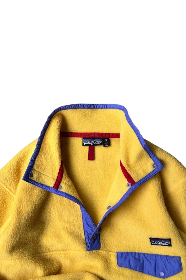 MADE IN USA 89'S F9 T-SNAP FLEECE JACKET / YELLOW [SIZE: S USED]