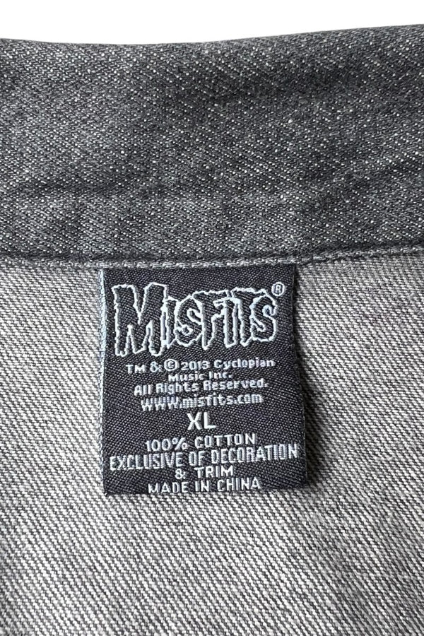 13'S SLEEVELESS DENIM JACKET / BLACK [SIZE: XL USED]
