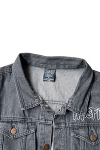 13'S SLEEVELESS DENIM JACKET / BLACK [SIZE: XL USED]