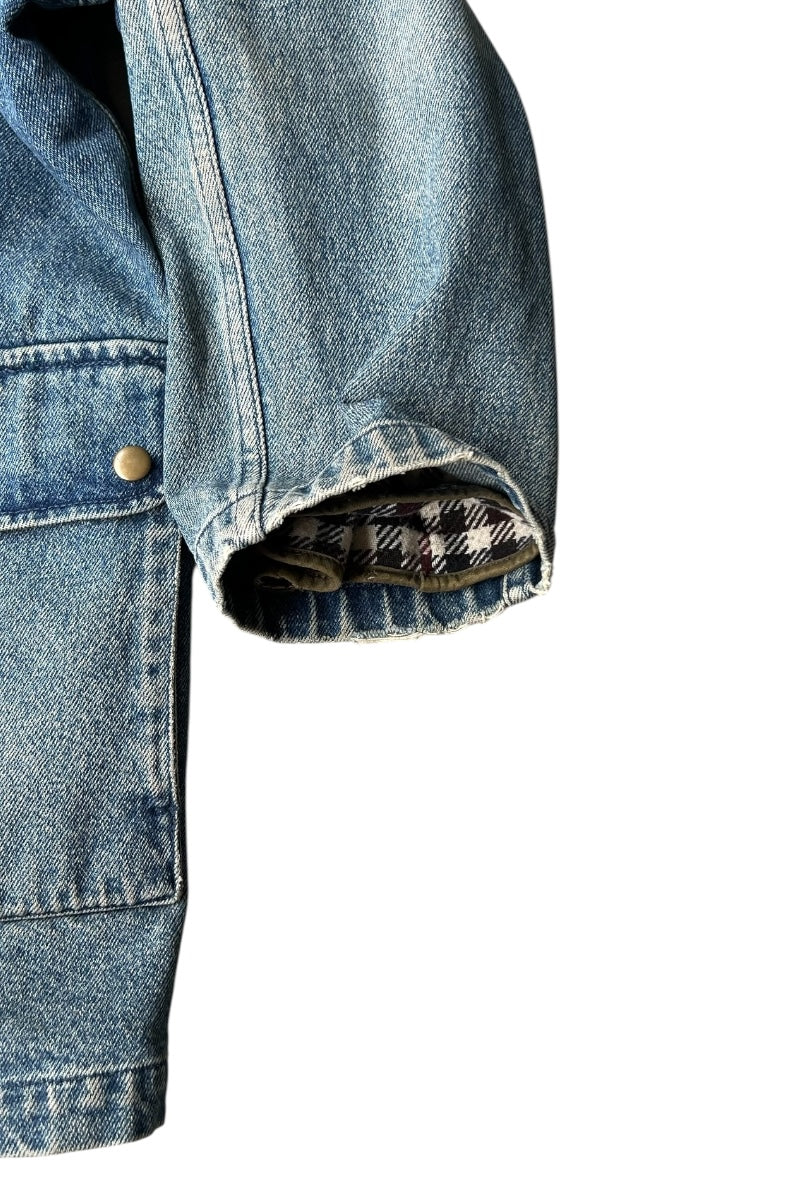 88-90'S DENIM FIREMAN JACKET W/BLANKET LINER / INDIGO [SIZE: S USED]