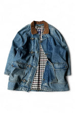 画像をギャラリービューアに読み込む, 90&#39;S DENIM FIREMAN JACKET W/BLANKET LINER / INDIGO [SIZE: S USED]
