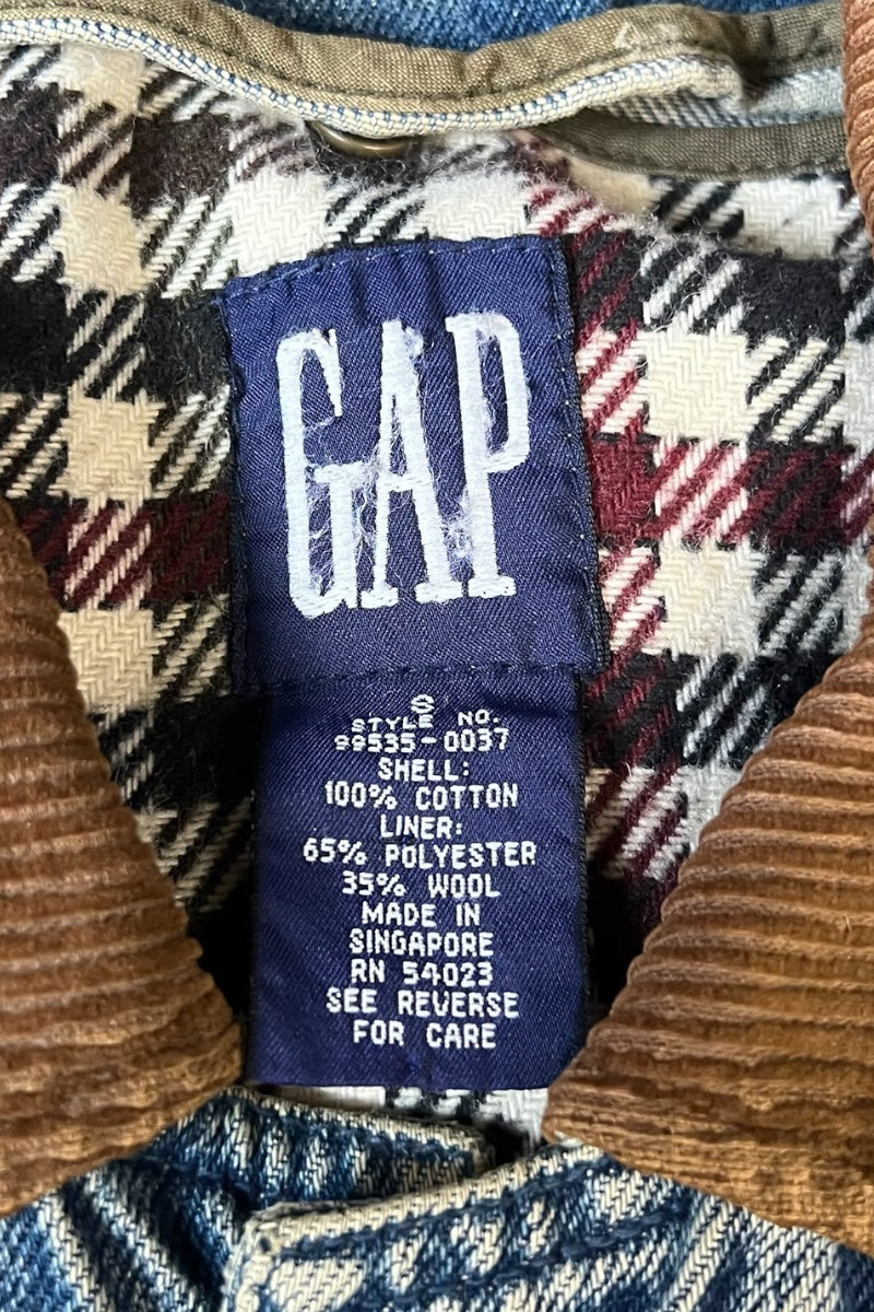 88-90'S DENIM FIREMAN JACKET W/BLANKET LINER / INDIGO [SIZE: S USED]