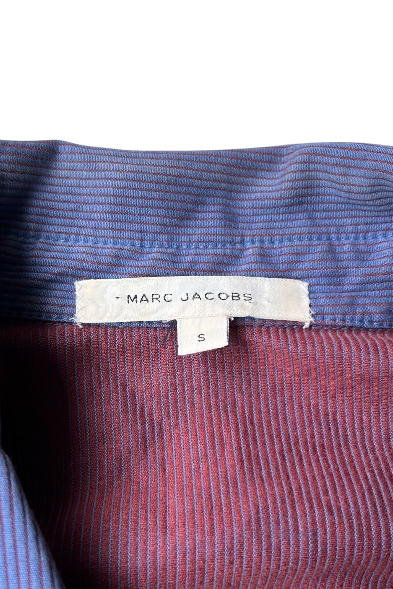 MADE IN USA Y2K EARLY 00'S STRIPE TRACKER JACKET / NAVY [SIZE: S USED]