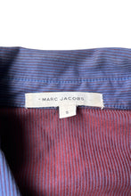 画像をギャラリービューアに読み込む, MADE IN USA Y2K EARLY 00&#39;S STRIPE TRACKER JACKET / NAVY [SIZE: S USED]
