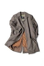 画像をギャラリービューアに読み込む, MADE IN USA 80&#39;S WOOL CHECK COAT W/LINER / BROWN [SIZE: 40 USED]
