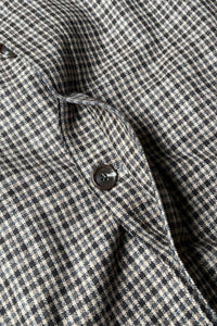 MADE IN USA 80'S WOOL CHECK COAT W/LINER / BROWN [SIZE: 40 USED]