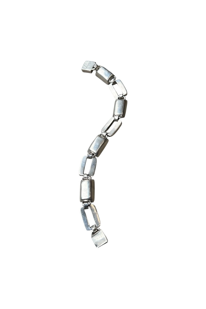 925 SILVER BRACELET T-BAR W/MIX STONES / SILVER [SIZE: ONE SIZE USED]