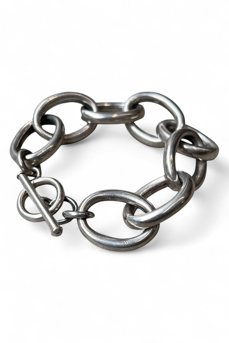 925 SILVER T-BAR BRACELET / SILVER [SIZE: ONE SIZE USED]