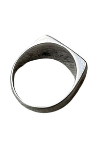 925 SILVER SIGNET RING / SILVER  [SIZE: 18号 USED]