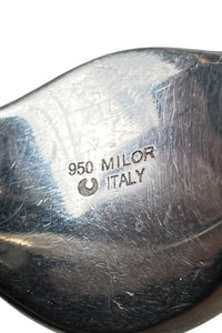 MADE IN ITALY 950 MIRROR SILVER SIGNET RING / SILVER  [SIZE: 11号 USED]