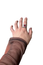 画像をギャラリービューアに読み込む, 925 SILVER RING W/RED JASPER / SILVER  [SIZE: 15号 USED]

