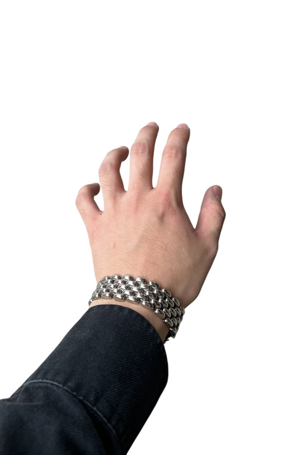MADE IN ITALY 925 SILVER BRACELET / SILVER [SIZE: ONE SIZE USED]