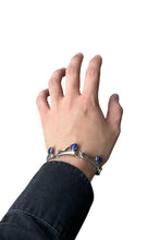 画像をギャラリービューアに読み込む, 925 SILVER BRACELET T-BAR W/LAPIS LAZULI / SILVER [SIZE: ONE SIZE USED]
