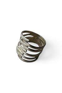 925 SILVER RING / SILVER  [SIZE: 17号 USED]