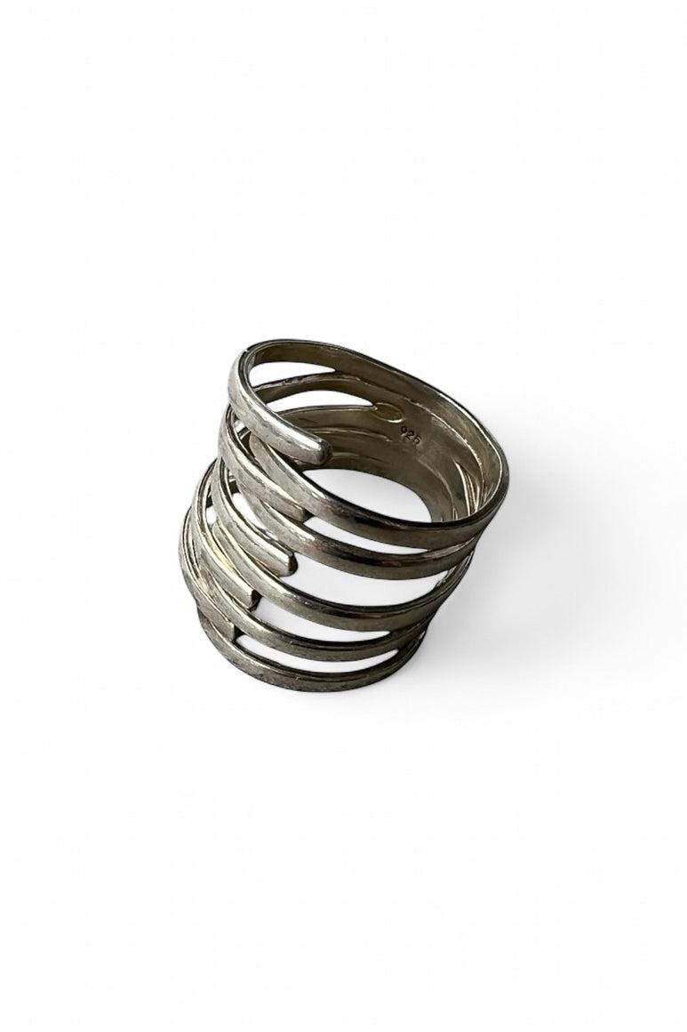 925 SILVER RING / SILVER  [SIZE: 17号 USED]