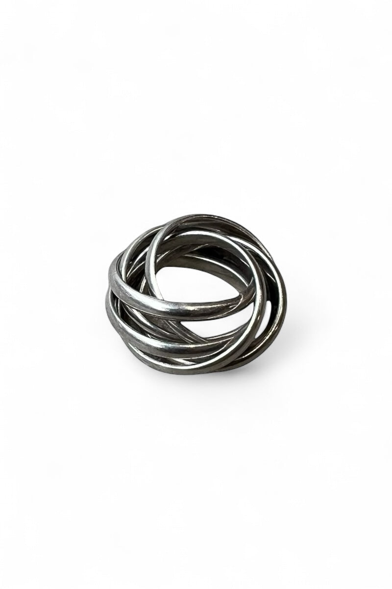 MADE IN MEXICO 925 SILVER 6 RINGS / SILVER  [SIZE: 8号 USED]