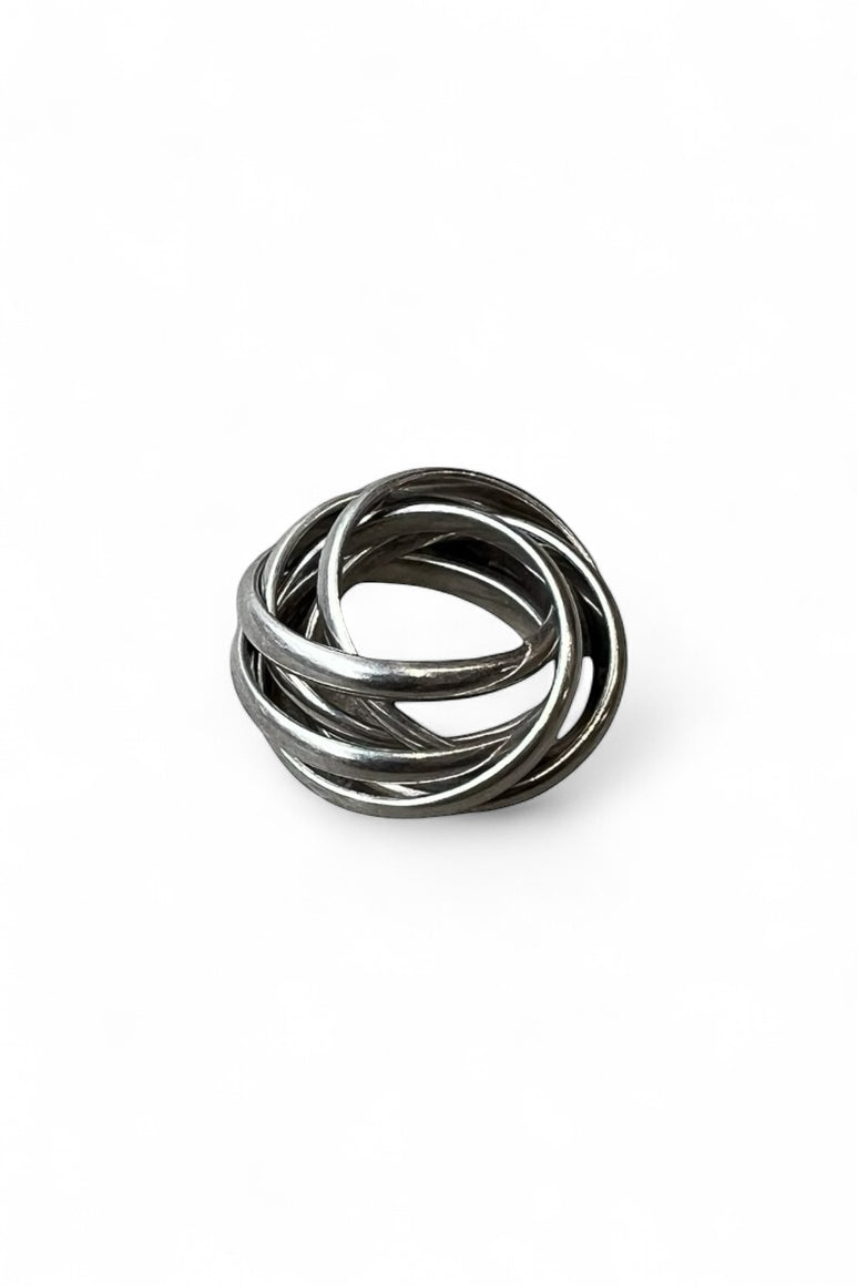 MADE IN MEXICO 925 SILVER 6 RINGS / SILVER  [SIZE: 8号 USED]