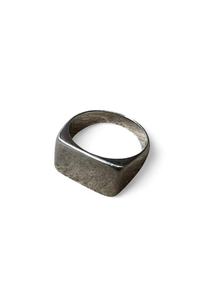 925 SILVER SIGNET RING / SILVER  [SIZE: 18号 USED]
