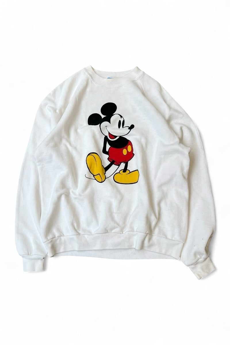 MADE IN USA 80'S SWEATSHIRT / WHITE [SIZE: XL USED]
