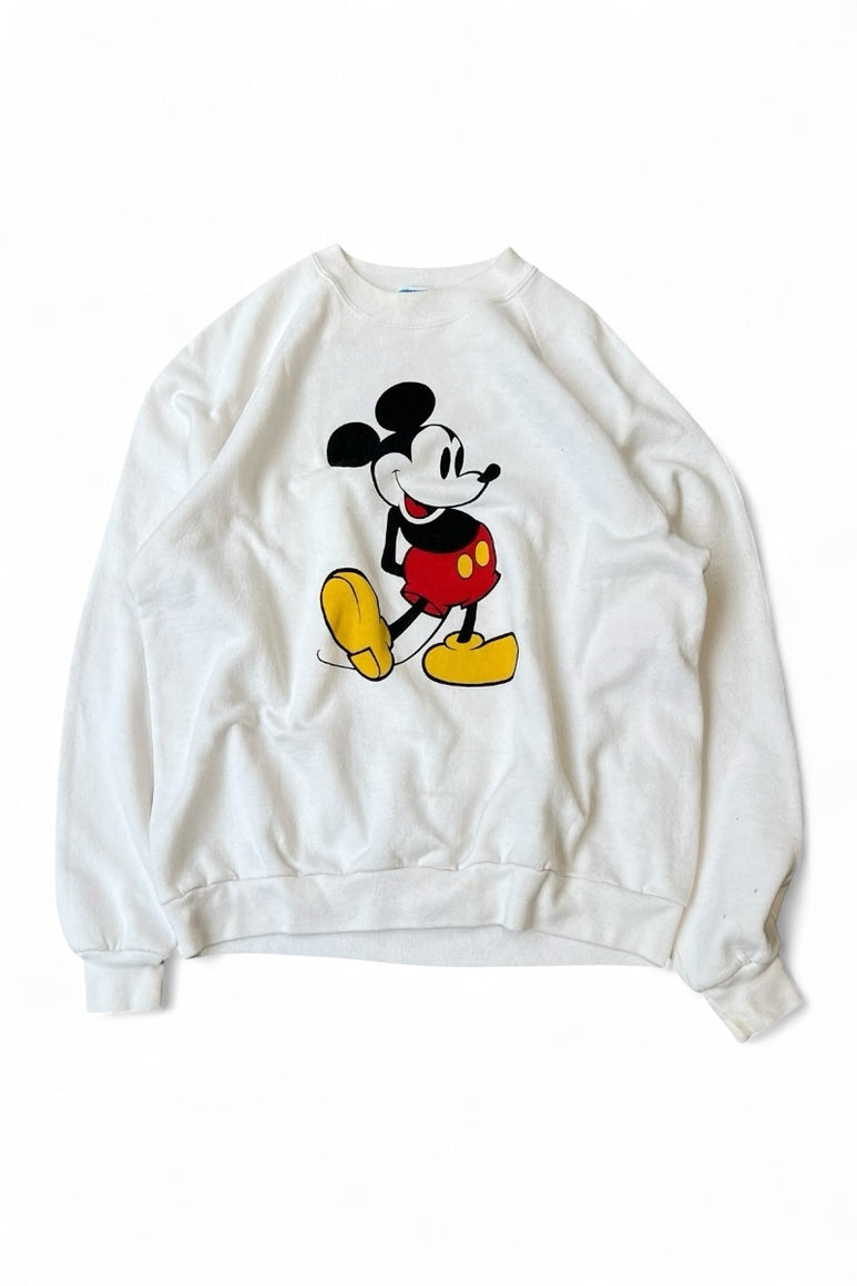 MADE IN USA 80'S SWEATSHIRT / WHITE [SIZE: XL USED]