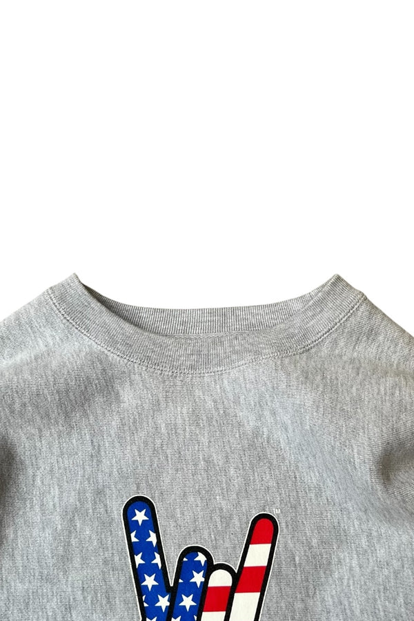 SKATEBOARDING LOGO SWEATSHIRT / GRAY [SIZE: S USED]
