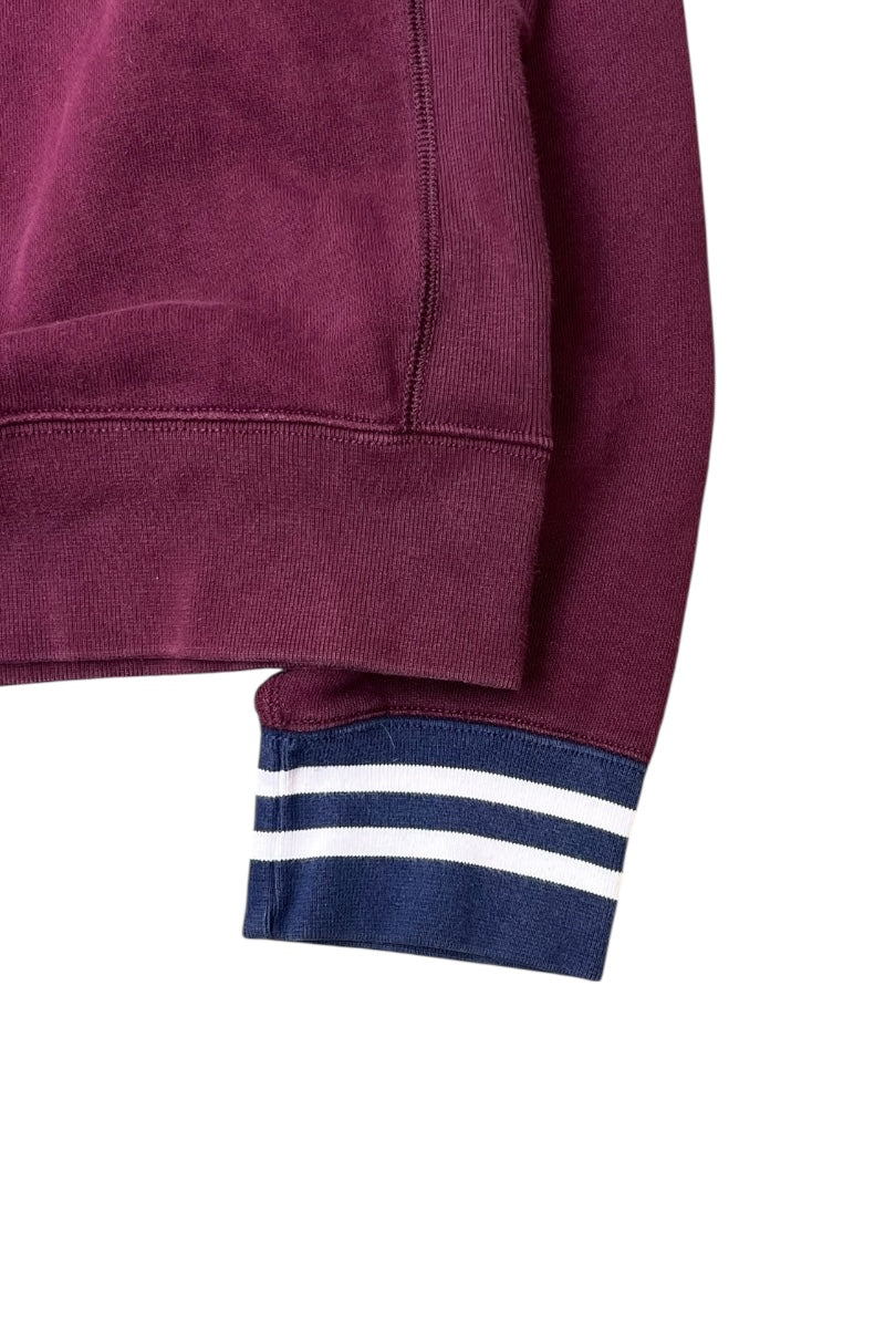 90'S HALF-ZIP SWEATSHIRT / BURGUNDY [SIZE: XL USED]