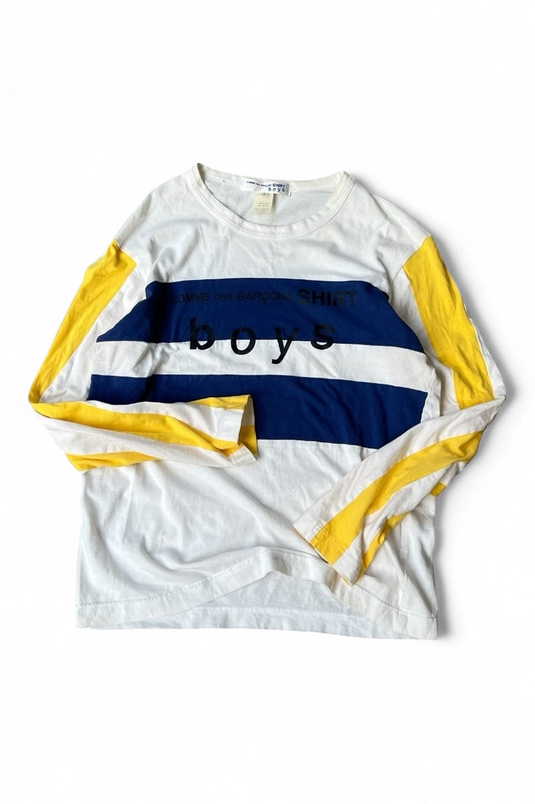 MADE IN FRANCE 15'S-19'S L/S T-SHIRT / WHITE [SIZE: S USED]