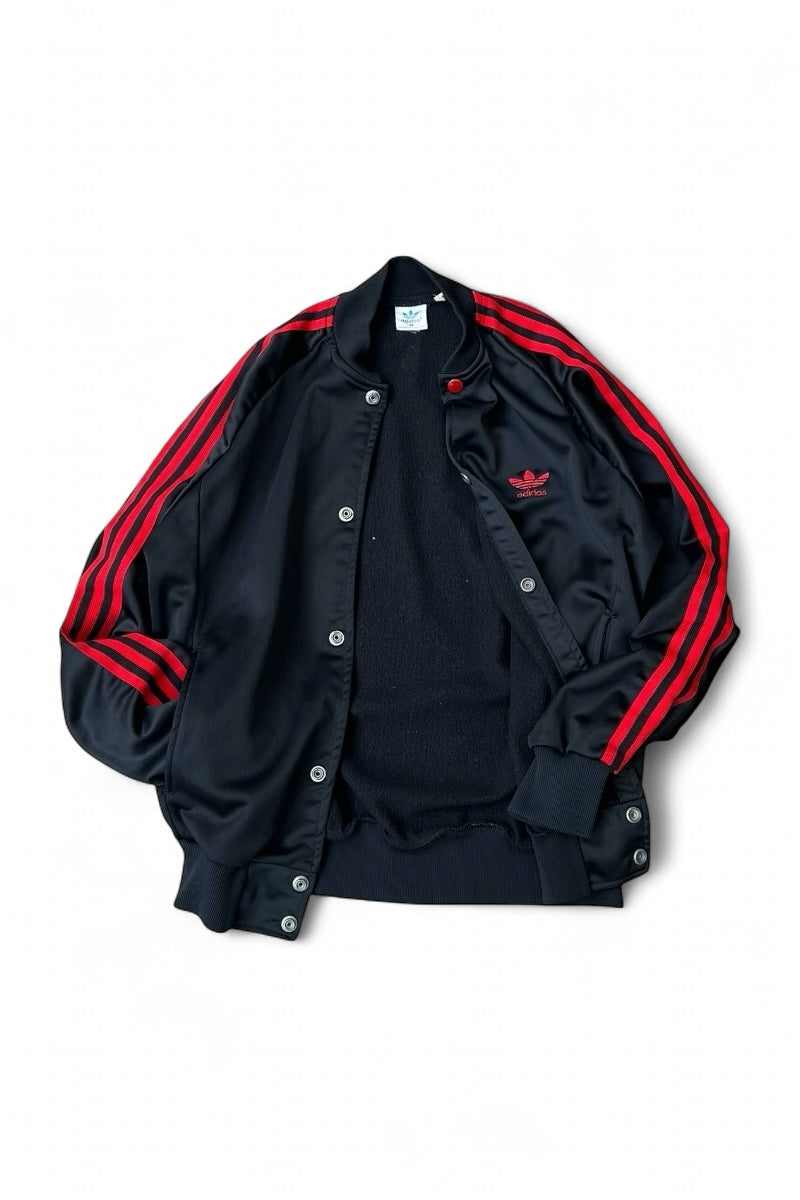 70'S SNAP BUTTON TRACK JACKET / BLACK [SIZE: M USED]