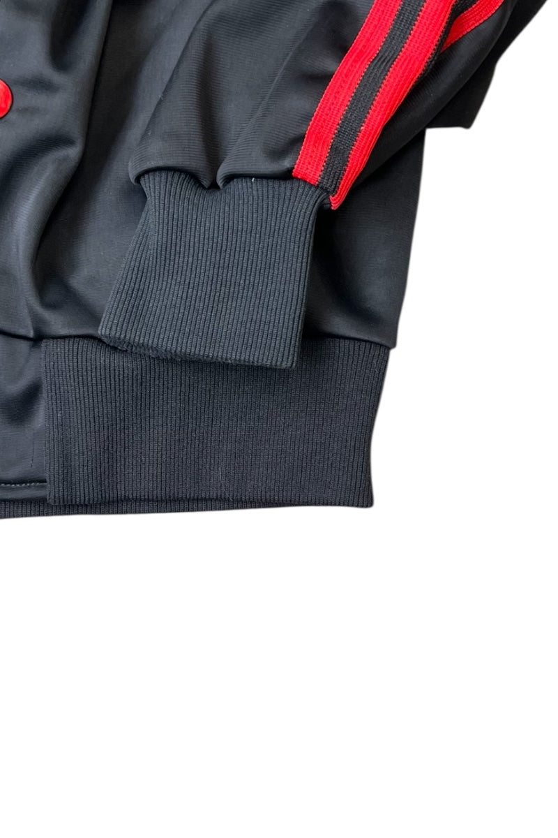 70'S SNAP BUTTON TRACK JACKET / BLACK [SIZE: M USED]