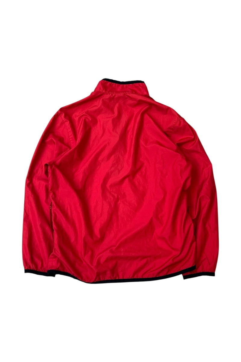 Y2K EARLY 00'S HALF-ZIP NYLON JACKET / RED [SIZE: S USED]