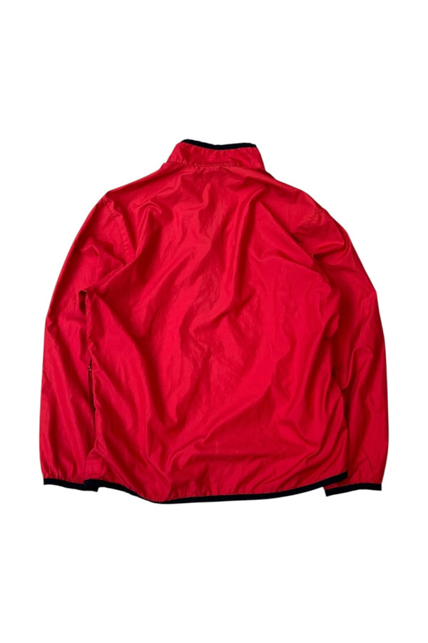 Y2K EARLY 00'S HALF-ZIP NYLON JACKET / RED [SIZE: S USED]