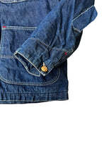 画像をギャラリービューアに読み込む, 70-80&#39;S DENIM COVERALL JACEKET W/BLANKET LINER / INDIGO [SIZE: 38 USED]
