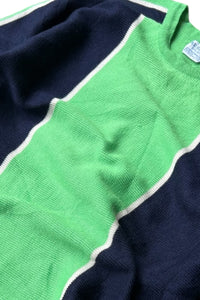 MADE IN ROMANIA 70-80'S ACRYLIC KNIT SWEATER / GREEN [SIZE: L USED]