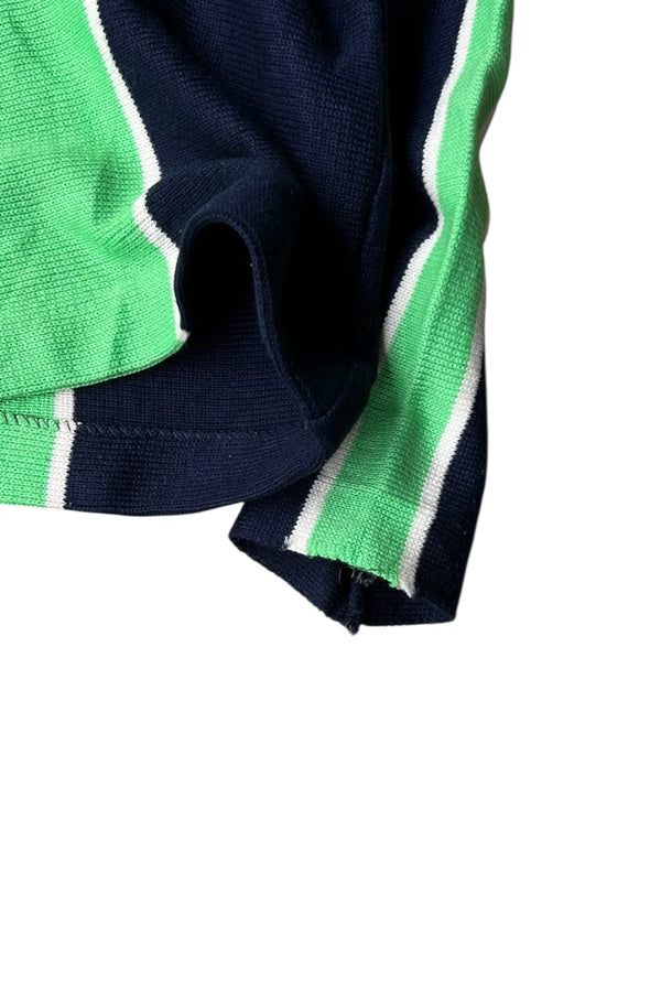 MADE IN ROMANIA 70-80'S ACRYLIC KNIT SWEATER / GREEN [SIZE: L USED]