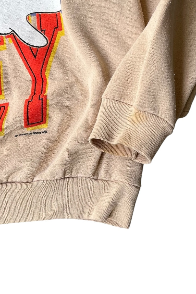 MADE IN USA 90'S MICKEY SWEATSHIRT / BEIGE [SIZE: L USED]