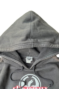 Y2K EARLY 00'S LOGO SWEAT HOODIE / BLACK [SIZE: M USED]