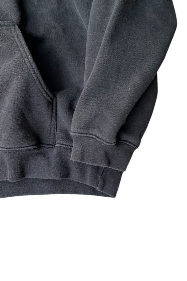Y2K EARLY 00'S LOGO SWEAT HOODIE / BLACK [SIZE: M USED]