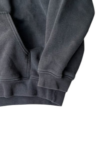 Y2K EARLY 00'S LOGO SWEAT HOODIE / BLACK [SIZE: M USED]