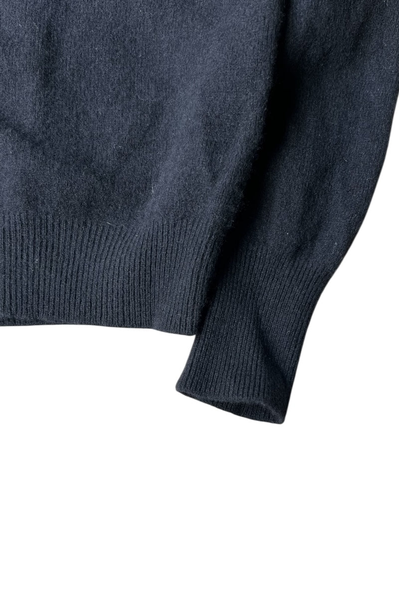 90'S L/S WOOL POLO SHIRT / BLACK [SIZE: L USED]