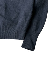 90'S L/S WOOL POLO SHIRT / BLACK [SIZE: L USED]