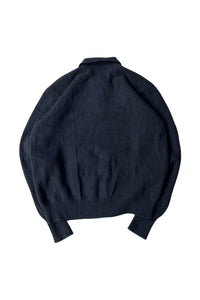 90'S L/S WOOL POLO SHIRT / BLACK [SIZE: L USED]