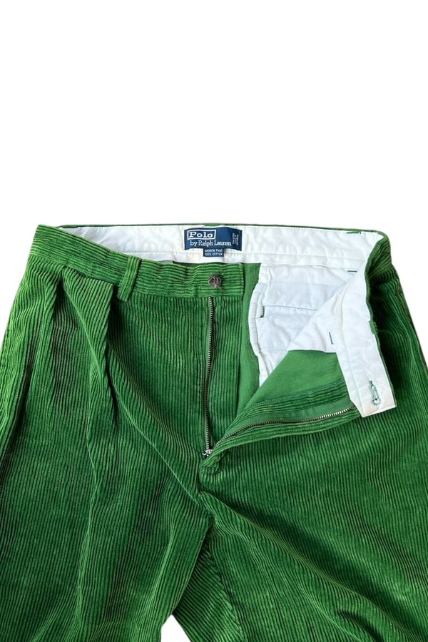 90'S ANDREW CORDUROY PANTS / GREEN [SIZE: 33 USED]