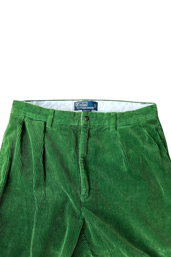 90'S ANDREW CORDUROY PANTS / GREEN [SIZE: 33 USED]