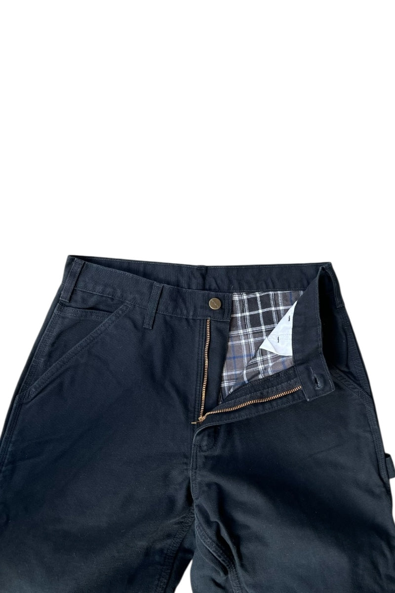 18SS DUCK PAINTER PANTS W/CHECK LINER USA PRODUCT / BLACK [SIZE: 31 USED]