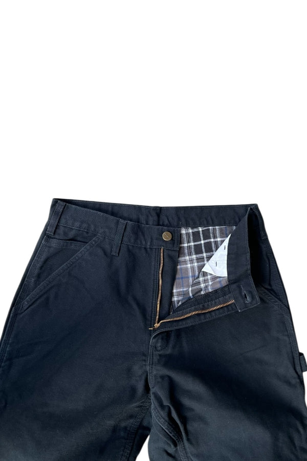 18SS DUCK PAINTER PANTS W/CHECK LINER USA PRODUCT / BLACK [SIZE: 31 USED]